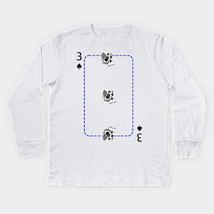 3 of spades Kids Long Sleeve T-Shirt